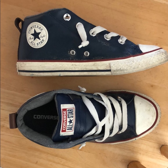 converse all star blue leather